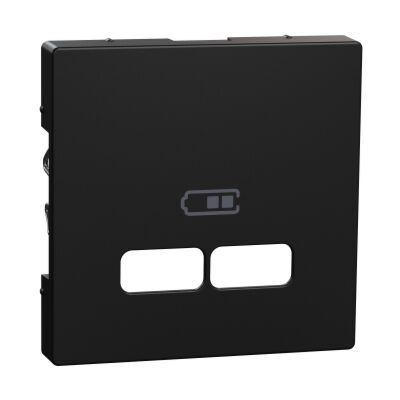 CENTRAALPLAAT DUBBELE USB-POORT ZWART-SCHNEIDERM main product photo