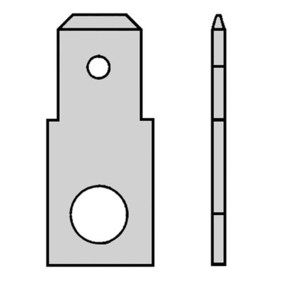 TAB VOOR VLAKSTEKERHULS 6,3X0,8 M4 (VE=100)-KLEMKO main product photo