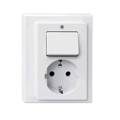 WCD 1 STOPCONTACT+WISSELSCHAKELAAR INBOUW WIT-SCHNEIDERM main product photo
