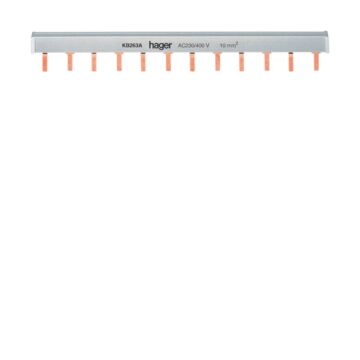 AANSLUITRAIL KB263A 2P 10MM2 12MOD.-HAGER