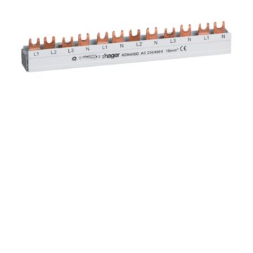 AANSLUITRAIL KDN450D 3P+N 4X2+1X4P-HAGER