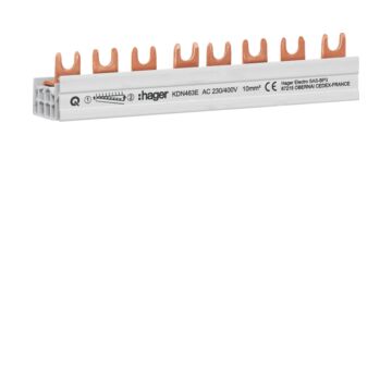 AANSLUITRAIL KDN463E 4P 10MM2 8MOD.-HAGER