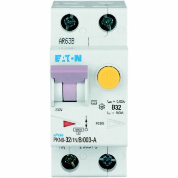 AARDLEKAUT. PKN6 B32A, 30MA 1P+N 6KA-EATON
