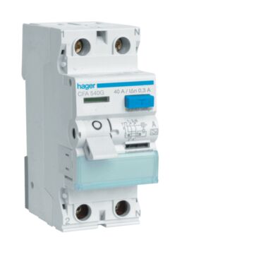 AARDLEKSCHAKELAAR 2P 40 A 300 MA KLASSE A CFA540G-HAGER