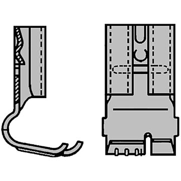 F-KRIMP HAAKSE VLAKSTEKERHULS 6,3X0,8 (VE=100)-KLEMKO