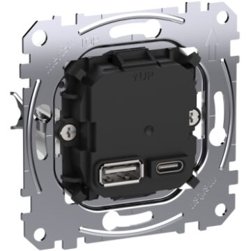 BINNENWERK DUBBELE USB-POORT A+C 45W-MERTEN