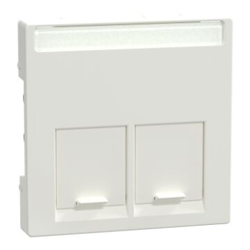 CENTRAALPLAAT 2-OPENINGEN RJ45 POLARWIT-MERTEN