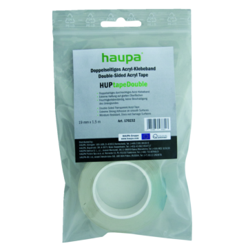 DUBBELZIJDIGE TAPE 19MM TRANSPARANT-HAUPA
