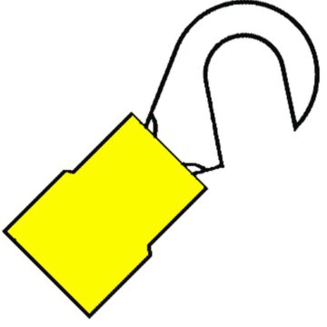 GEÏS. HAAKKABELSCHOEN M5 GEEL 2,63-6,64 (VE=100)-KLEMKO