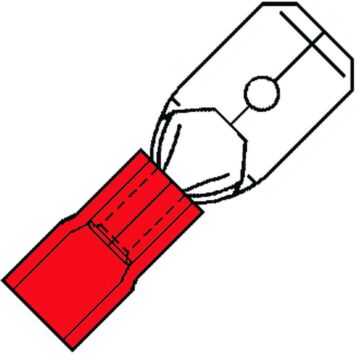 GEÏS. VLAKSTEKER 2,8X0,8 ROOD 0,34-1,66 (VE=100)-KLEMKO