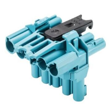 GST18 5-POLIGE  T-SPLITTER PASTELBLAUW-WIELAND