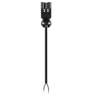 GST18 AANSLUITSNOER 2X0,75 ZW 0,3 M MALE PVC ECA-WIELAND
