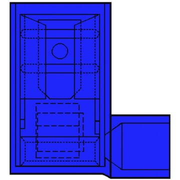 VOLL. GEÏS. VLAKSTEKERHULS 6,3X0,8 BLAUW (VE=100)-KLEMKO