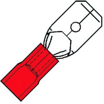 GEÏS. VLAKSTEKER 4,8X0,5 ROOD 0,5-1,5 (VE=100)-KLEMKO