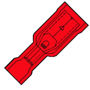 Kabelschoen SP1504HO rondhuls 4MM rood-KLEMKO