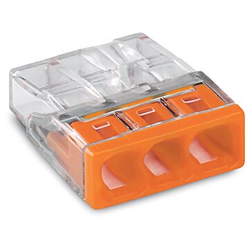 LASKLEM INSTEEK ORANJE 3V <2,5MM2 MASSIEF (VE=100)-WAGO