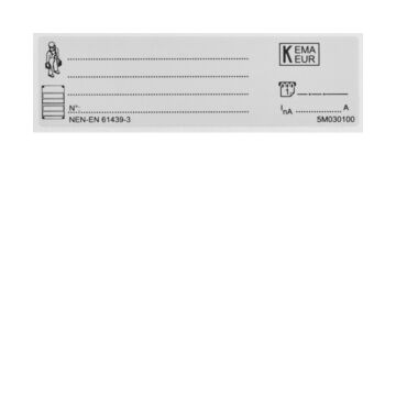 NAAMPLAAT VKG58T NEN-EN 61439-3 SET 10 STUKS-HAGER