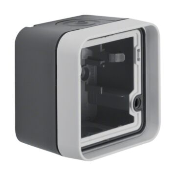 OPBOUWBEHUIZING 1-V W1 GRIJS-HAGER