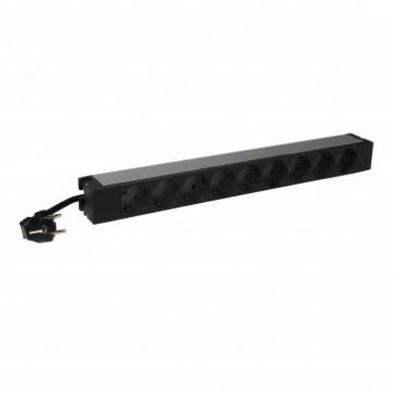 PDU 19" 9V SCHUKO 3M SNOER RA/PA STEKKER-LEGRAND