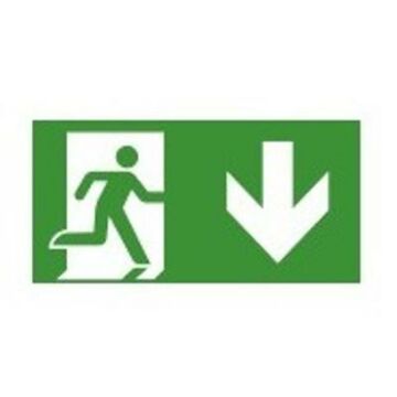 PICTOGRAM VLUCHTWEG BENEDEN-