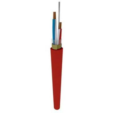 SIGNAALKABEL  1X2X0,8 AFGESCHERMD ROOD B2CA-TKF