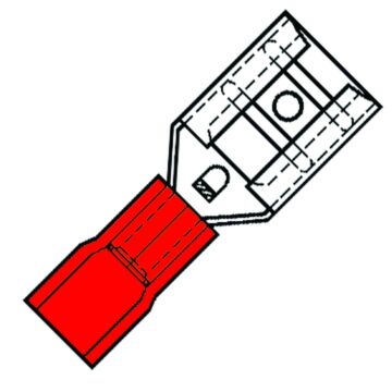 GEÏS. VLAKSTEKERHULS TAB 6,3MM RD 0,5-1,5 (VE=25)-KLEMKO