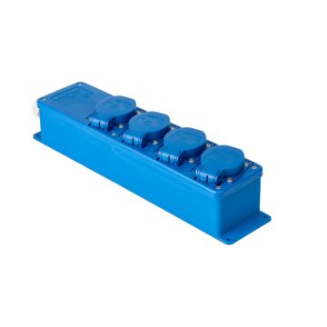 VERDEELBLOK 2P+RA 4V KERAF15Z BLAUW-KERAF