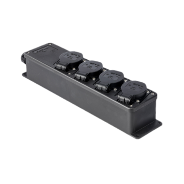 VERDEELBLOK 2P+RA 4V KERAF15Z ZWART-KERAF