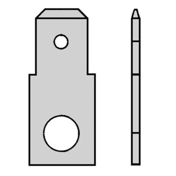 TAB VOOR VLAKSTEKERHULS 6,3X0,8 M4 (VE=100)-KLEMKO