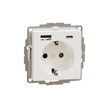 WCD 1 STOPCONTACT + 2 USB A+C INBOUW WIT-SCHNEIDERM