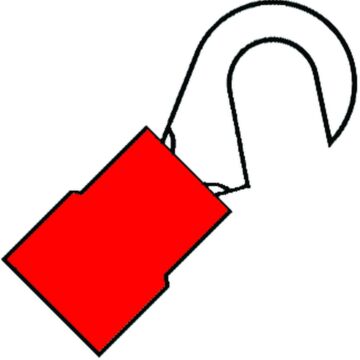 GEÏS. HAAKKABELSCHOEN M4 ROOD 0,5-1,5 (VE=100)-KLEMKO