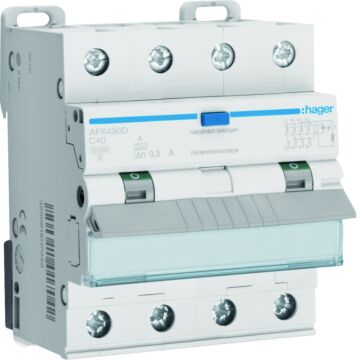 Aardlekautom. 4-Plg 40 A C-Kar.  10 Ka 300 Ma Kl.A-HAGER