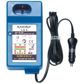Acculader auto (9,6V en 12V) LG6-KLAUKE