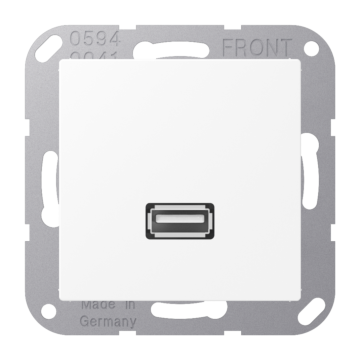 Afdekking A500 matwit voor 1xUSB-JUNG