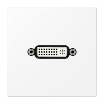 Afdekking LS990 matwit voor 1xDVI-JUNG