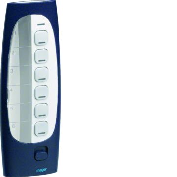 Afst.Bed. Sleutelh. Knx-Rf 18-V 6 Toetsschak Blauw-HAGER