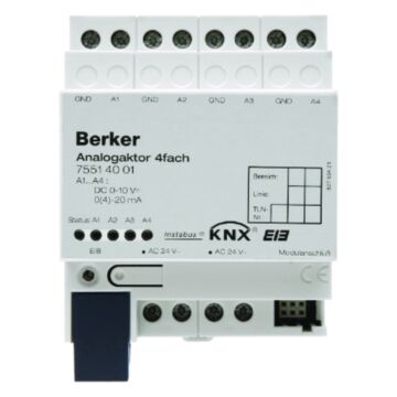 Analoge Actor 4-Voudig Din, Lichtgrijs, Knx-HAGER