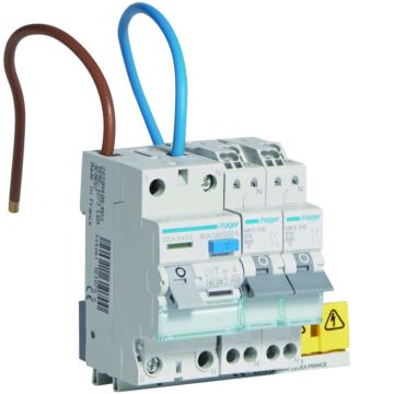 Combinatie 1 Aaardleksch. 2-Plg 30 Ma + 2 Eindgr.-HAGER