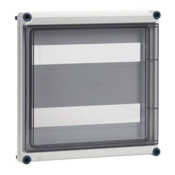 Deksel scharnierend 360x360mm PC + afschermplaat met 2 slots-EATON