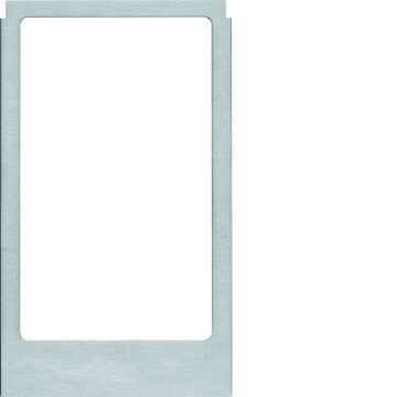 Designraam Groot, Hoekig, Edelstaal Geborsteld-HAGER