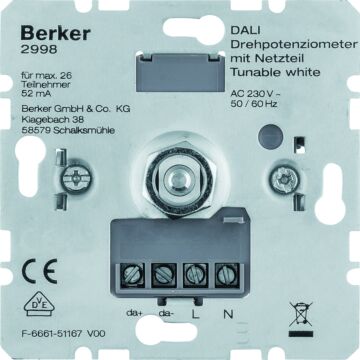 Draai-Potmtr Dali Voeding Tunable White Soft-Klik-HAGER