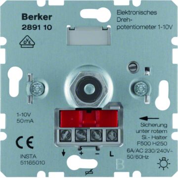 Draaipotentiometer 1 - 10 V, Met Soft-Klik-HAGER