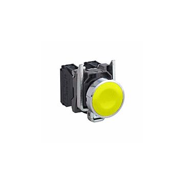 DRUKKNOP GEEL METAAL 1NO XB4BA51-SCHNEIDER