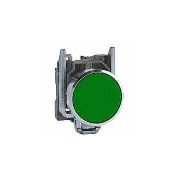 DRUKKNOP GROEN METAAL 1NO XB4BA31-SCHNEIDER