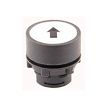 Drukknop IP65 plastic wt/zw pijl-HK ELECTRI