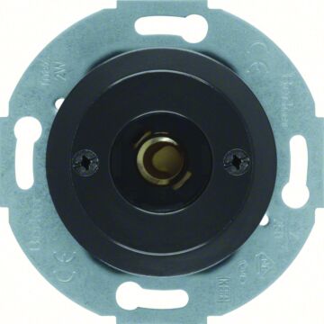 Drukknop/Lichtsignaal E10 Maakcontact 1930/Glas Zw-HAGER
