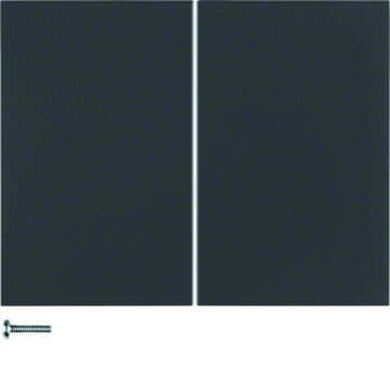 Drukknop-Opzetmod. 2-V, Berker K.1, Antraciet-HAGER