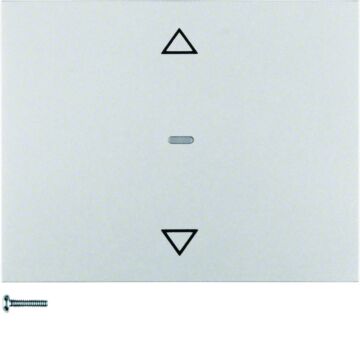 Drukknop-Opzetmod. Jal.Bed. Berker K.5, Aluminium-HAGER