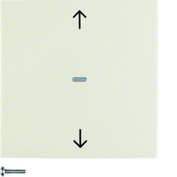 Drukknop-Opzetmod. Jal.Bed. S.1/B.3/B.7, Wit Glz.-HAGER
