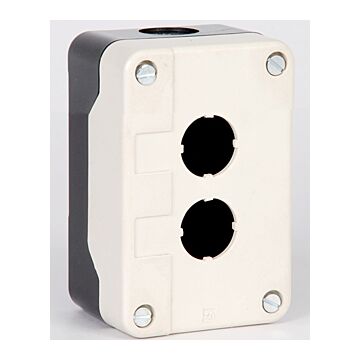 Drukknopkast leeg 2 gaats gr/zw-HK ELECTRI